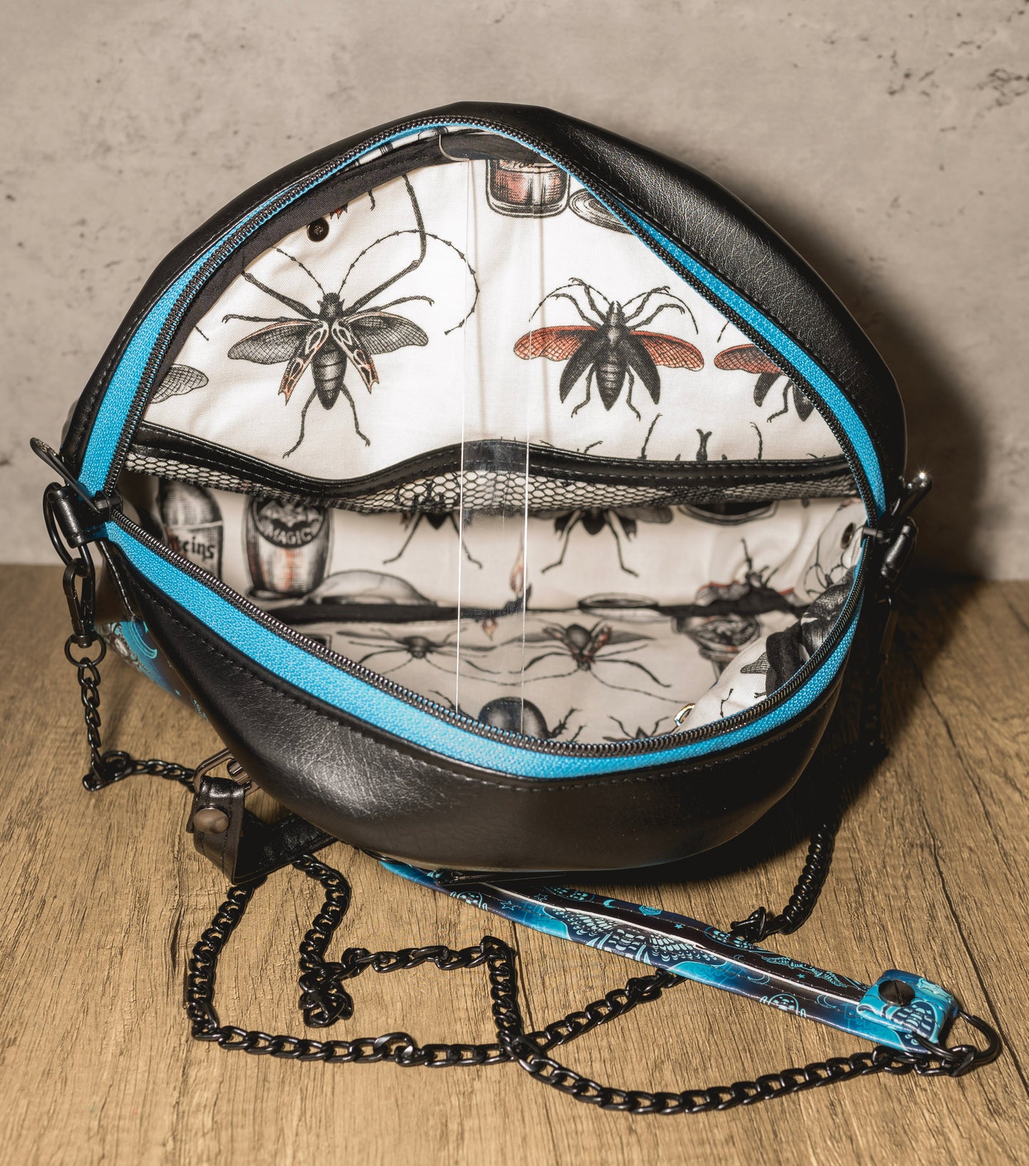 Betsy Bowler Bag - Goth Skelton Moth - Medium