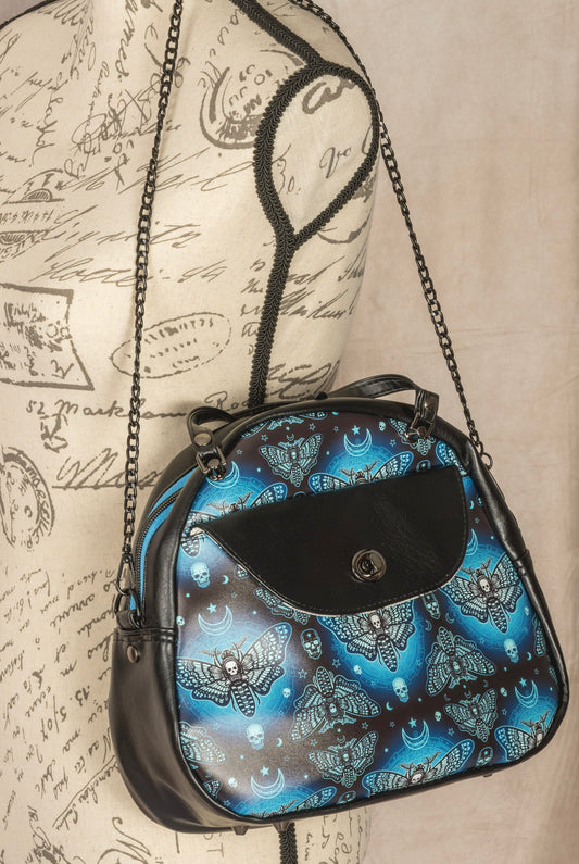 Betsy Bowler Bag - Goth Skelton Moth - Medium